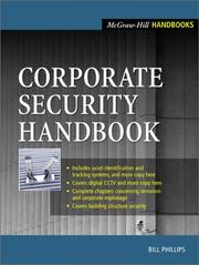Cover of: Corporate Security Handbook