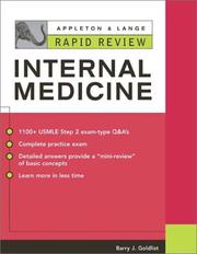 Cover of: Appleton & Lange Rapid Review of Internal Medicine (Appleton & Lange Rapid Review)