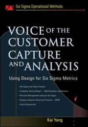 Cover of: Voice of the Customer (Six Sigma Operational Methods)