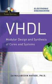 Cover of: VHDL:Modular Design and Synthesis of Cores and Systems by Zainalabedin Navabi