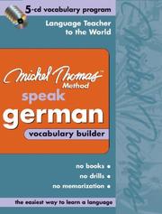 Cover of: Michel Thomas German Vocabulary Builder: 5-CD Vocabulary Program (Michel Thomas Speak...)
