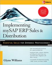 Cover of: Implementing SAP ERP Sales & Distribution by Glynn C. Williams, Glynn C. Williams