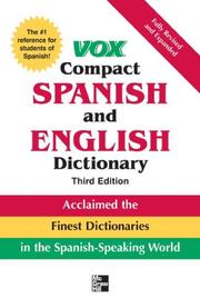 Cover of: Vox Compact Spanish and English Dictionary, 3E (Vinyl) (Dictionary) | Vox