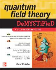 Cover of: Quantum Field Theory Demystified by David McMahon