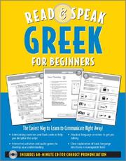 Cover of: Read & Speak Greek for Beginners (Book w/Audio CD)