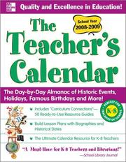 Cover of: The Teachers Calendar School Year 2008-2009 (Teacher's Calendar)