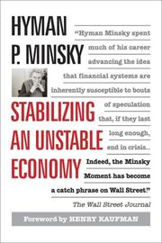 Stablizing an Unstable Economy by Hyman P. Minsky