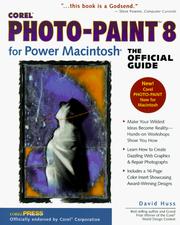 Cover of: Corel Photo-Pain 8 for Power Macintosh, The Official Guide by Huss, David Huss