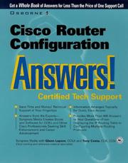 Cover of: Cisco Router Configuration Answers! Certified Tech Support