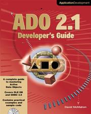 Cover of: Ado 21 Developer's Guide (Application Development) by David McMahon