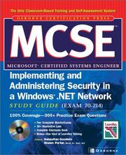 Cover of: McSe Implementing and Administering Security in a Windows 2000 Network Study Guide, Exam 70-214 (Certification Press)
