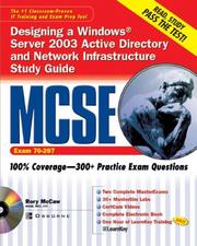 Cover of: McSe Designing a Windows Server 2003 Active Directory and Network Infrastructure Exam 70-297 (Certification Press)