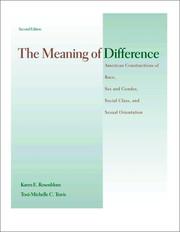 Cover of: The Meaning of Difference by 