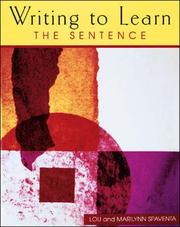 Cover of: Writing to Learn the Sentence