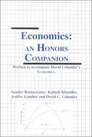 Cover of: Honors Companion for Economics