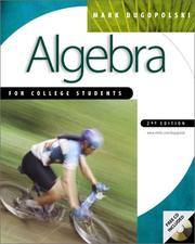 Cover of: Algebra for College Students with CD-Rom Mac mandatory package