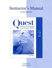 Cover of: Quest Listening and Speaking in the Academic World
