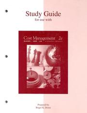 Cover of: Study Guide for use with Cost Management: A Strategic Emphasis