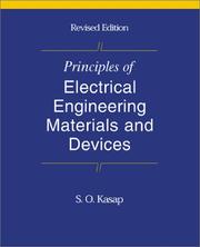 Cover of: MP Principles of Electrical Engineering Materials and Devices Revised Edition with CD-ROM by S. O. Kasap, Safa Kasap