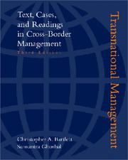 Cover of: Transnational Management 3rd Edition with PowerWeb by Christopher A. Bartlett, Sumantra Ghoshal