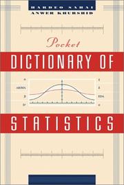 Cover of: Pocket Dictionary of Statistics