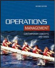 Cover of: Operations Management with Student CD-ROM by Roger G. Schroeder, Roger Schroeder