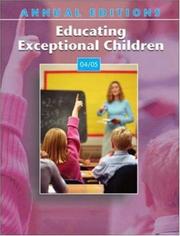 Cover of: Annual Editions: Educating Exceptional Children 04/05