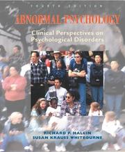 Cover of: Abnormal Psychology, 4e with Mind Map II CD-ROM