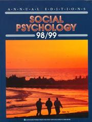 Cover of: Annual Edition Social Psycology