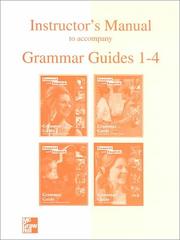 Cover of: Connect with English Instructor's Manual to Accompany Grammar Guides 1 - 4