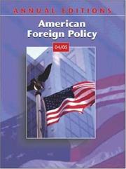 Cover of: Annual Editions: American Foreign Policy 04/05
