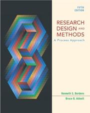 Cover of: Research Design and Methods by Kenneth S. Bordens, Bruce Barrington Abbott