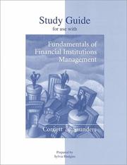 Cover of: Study Guide to accompany Fundamentals of Financial Institutions Management