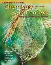 Cover of: Laboratory Manual to accompany Chemistry in Context by American Chemical Society