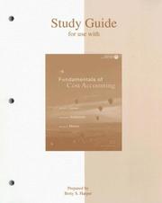 cover of Study Guide to accompany Fundamentals of Cost Accounting, 2/e