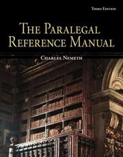 Cover of: The Paralegal Resource Manual w/CD (McGraw-Hill Business Careers Paralegal Titles)