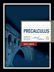 Cover of: Precalculus with Limits (Barnett, Ziegler, and Byleen's Precalculus)