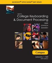 Cover of: Campus Software w/Installation Guide t/a Gregg College Keyboarding & Document Processing (GDP); Microsoft Word 2007 Update