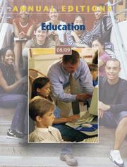 Cover of: Annual Editions: Education 08/09 by Fred Schultz
