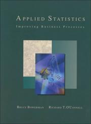 Cover of: Applied Statistics