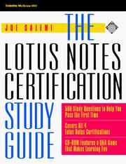 Cover of: The Lotus Notes Certification Study Guide by Joe Salemi