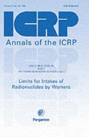 Cover of: ICRP Publication 30: Limits for Intakes of Radionuclides by Workers, Part 3