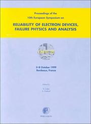 Cover of: Proceedings of the 10th European Symposium on the Reliability of Electron Devices, Failure Physics and Analysis (ESREF'99) (Volume 39, Numbers 6-7)