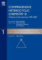 Cover of: Comprehensive Heterocyclic Chemistry III, 13-Volume Set, Volume 1-13: A Review of the Literature 1995-2007 (Advances in Heterocyclic Chemistry)