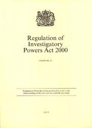 Cover of: Regulation of Investigatory Powers Act 2000 (Public General Acts - Elizabeth II)