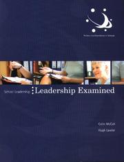 Cover of: Leadership Examined (School Leadership)