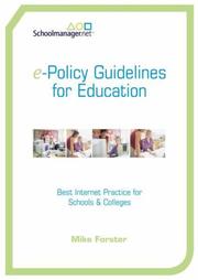 Cover of: E-policy Guidelines for Education