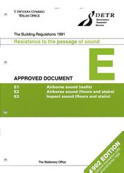 Cover of: Building Regulations, 1991 by Dept.of Environment, Dept.of Environment