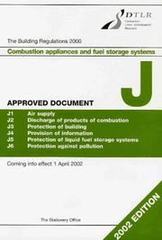 Cover of: The Building Regulations 2000 Approved Document J (Stationery Office)