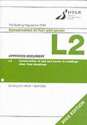 Cover of: The Building Regulations 2000 Approved Document L (Stationery Office) by DTLR